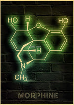 Neon Molecules Neon Poster