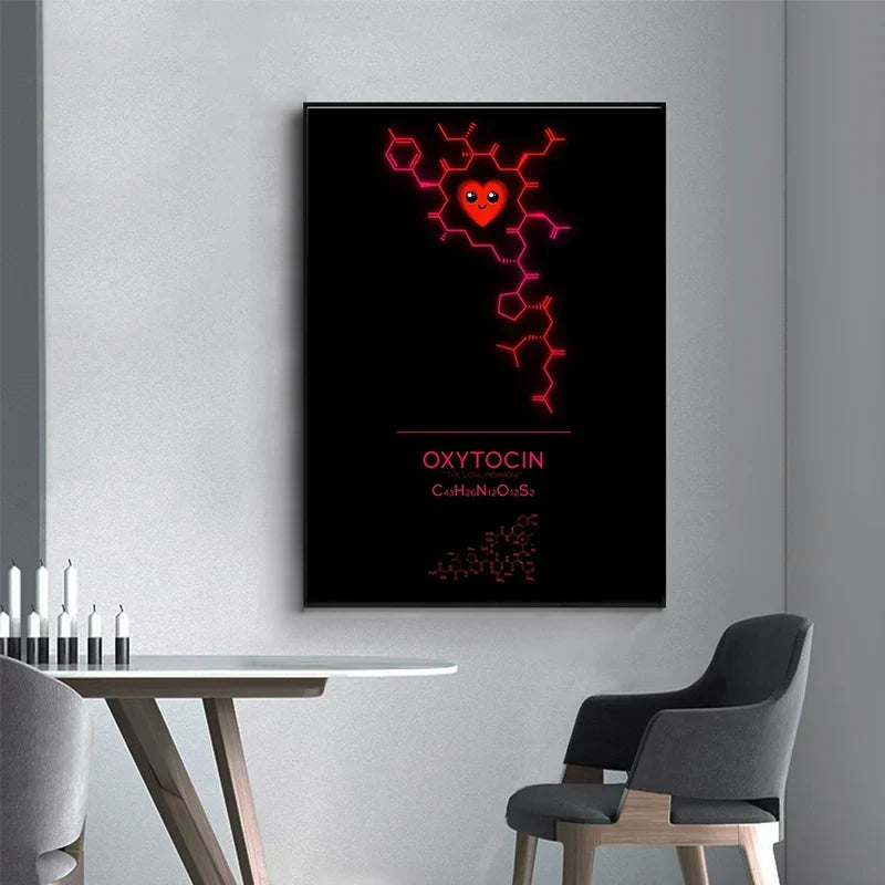 Neon Molecular Poster