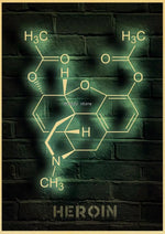 Neon Molecules Neon Poster