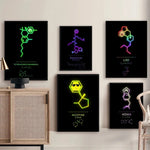 Neon Molecular Poster