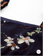 Floral Print Georgette A-Line Maxi Dress in Berlin