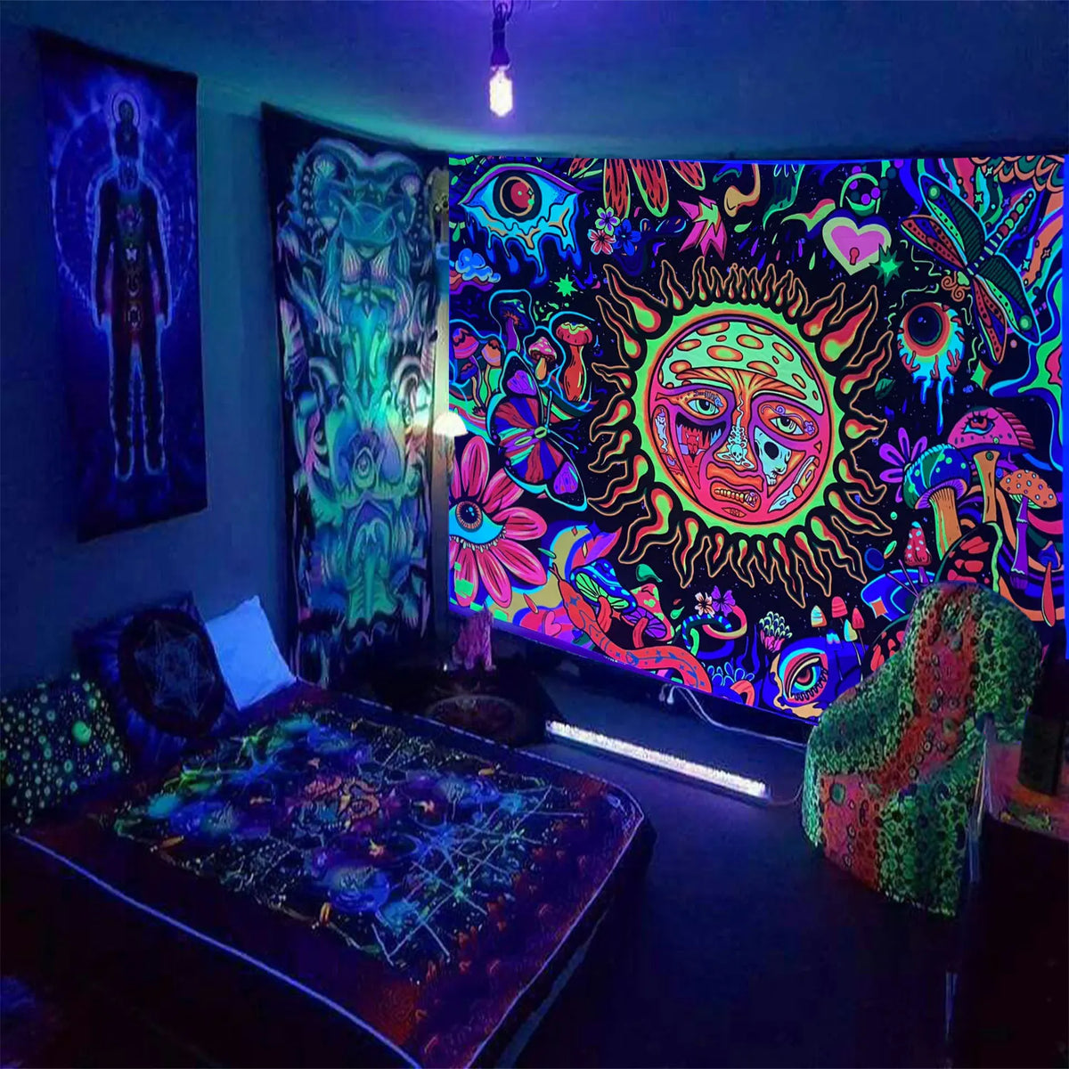 Mystisches UV Schwarzlichtposter