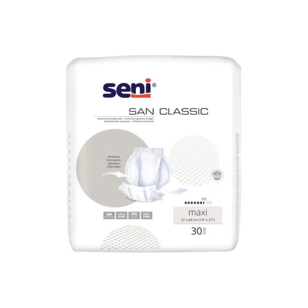 San Seni Classic Maxi Inkontinenzvorlage | Packung (30 Stück)