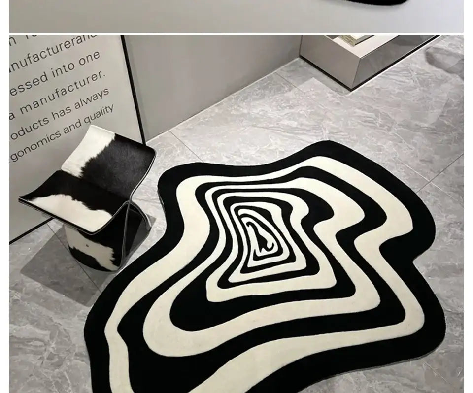 Trendy Schwarzwei Teppich