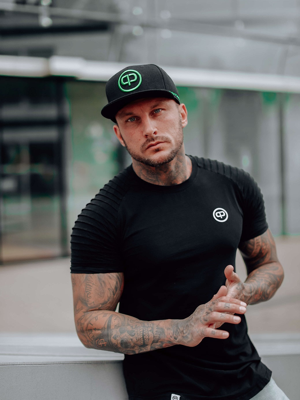 Snapback Cap - Black & Venom Green