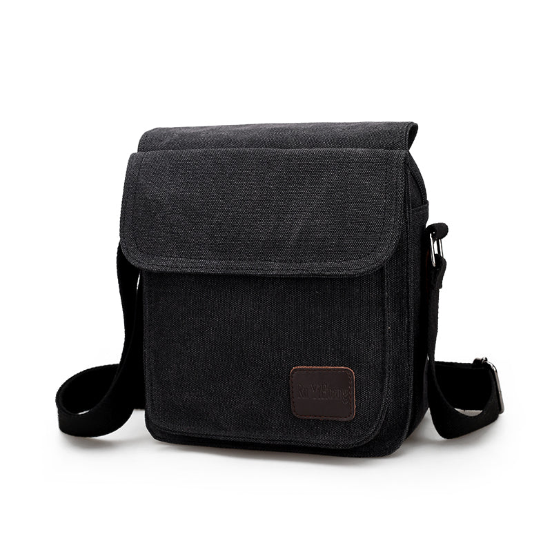 Universal Schultertasche mit 5 Fächern Umhängetasche 24 cm, Schwarz | System-S