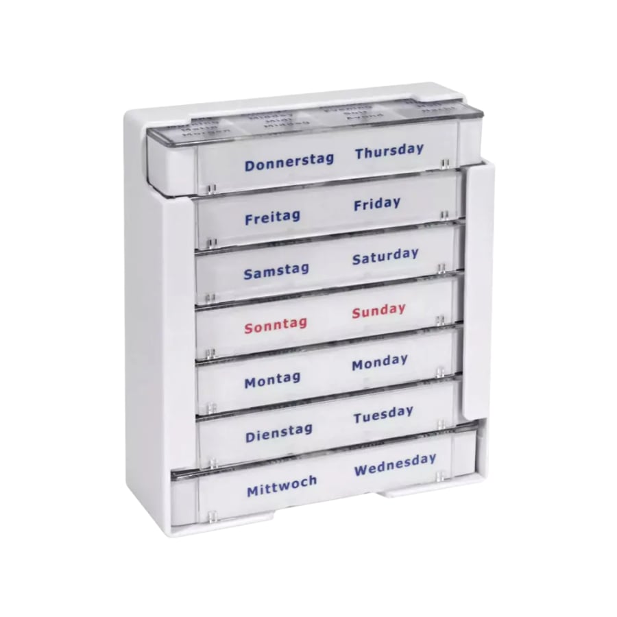 Tablettendispenser, 375 x 225 x 40 mm, weiß, Med-Comfort | 1 Stück