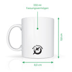 Bedruckte Tasse mit Spruch Glück immer an deiner Seite