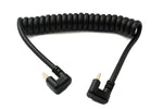 USB 3.1 Typ C Kabel 80 cm Stecker zu Stecker 5 Gbit/s Spirale U Turn 180° Winkel | System-S