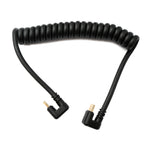 USB 3.1 Typ C Kabel 80 cm Stecker zu Stecker 5 Gbit/s Spirale U Turn 180° Winkel | System-S