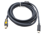 USB 3.1 Typ C Kabel 3 m Stecker zu 2.0 Typ B Stecker in Grau | System-S