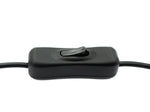 USB 2.0 Kabel 2 m Typ B Stecker zu A Stecker Schalter in Schwarz | System-S