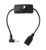 USB 2.0 Kabel 30 cm Typ A Stecker zu Buchse Schalter Winkel Down Angled | System-S