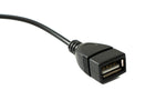 USB 2.0 Kabel 30 cm Typ A Stecker zu Buchse Schalter Winkel Down Angled | System-S