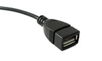 USB 2.0 Kabel 30 cm Typ A Stecker zu Buchse Schalter Winkel Up Angled | System-S