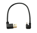 USB 3.1 Kabel 30 cm Typ C Stecker zu 3.0 A Stecker 180° U Turn Winkel links gewinkelt Adapter 5 Gbit/s 100W | System-S