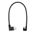 USB 3.1 Kabel 30 cm Typ C Stecker zu 3.0 A Stecker 180° U Turn Winkel links gewinkelt Adapter 5 Gbit/s 100W | System-S