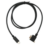 USB 3.0 Kabel 100 cm Micro B Stecker zu 3.1 Typ C Stecker Winkel Left Angled Panel Mount Schraube | System-S