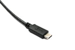 USB 3.0 Kabel 100 cm Micro B Stecker zu 3.1 Typ C Stecker Winkel Left Angled Panel Mount Schraube | System-S