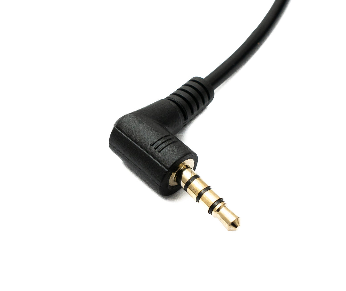 Audio Klinke Kabel 20 cm 3,5 mm 4 polig Stecker zu 3 polig Stecker Left Right Angled Winkel AUX Adapter | System-S