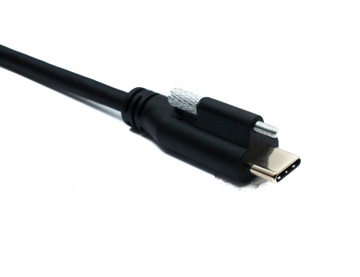 USB 3.1 Gen 2 Kabel 200 cm Typ C Stecker zu Stecker Single Double Screw 10 Gbit/s 100W | System-S