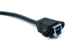 USB 3.0 Kabel 30 cm Micro B Stecker zu Typ B Stecker Panel Mount | System-S