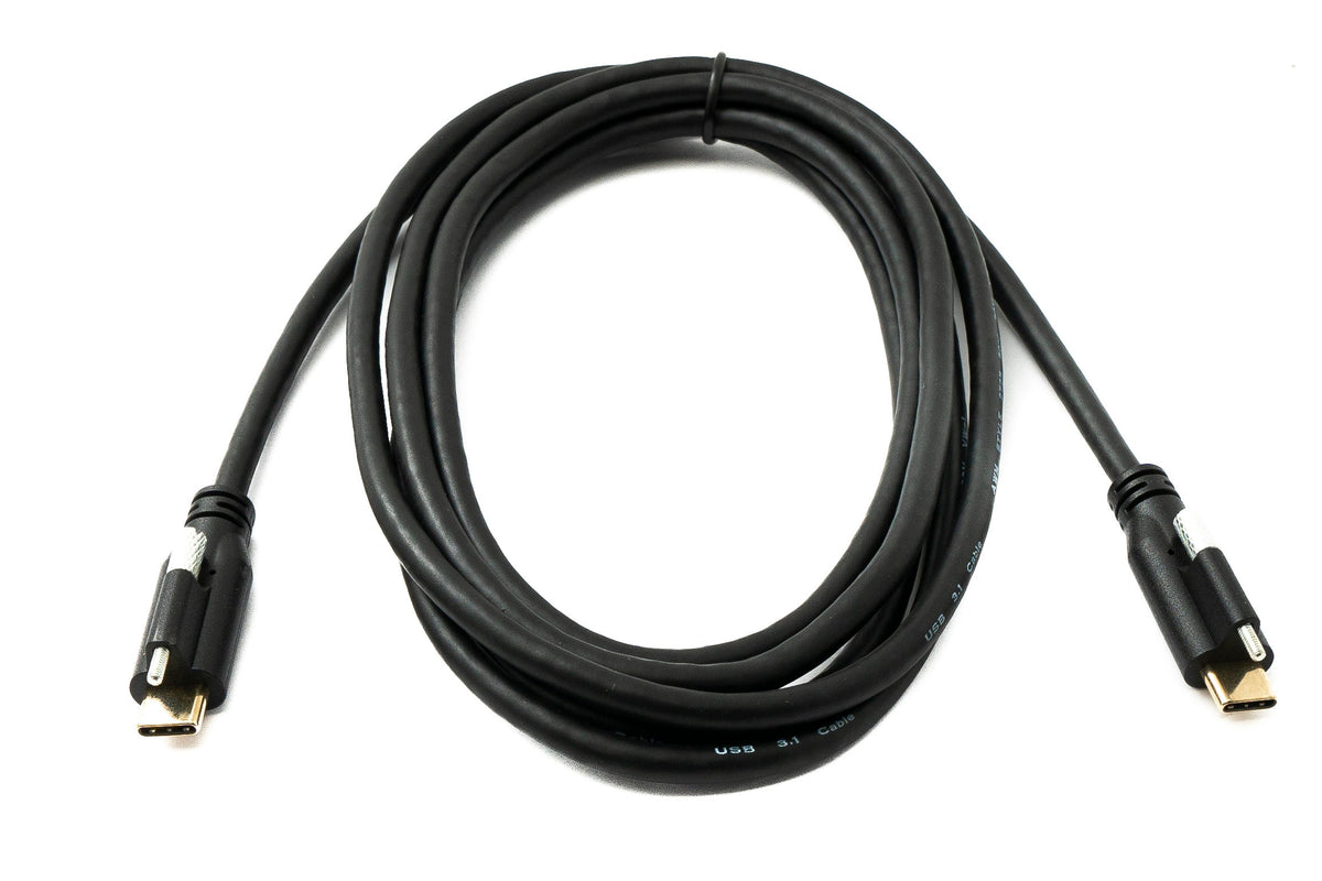 USB 3.1 Gen 2 Kabel 2 m Typ C Stecker zu Stecker Panel Mount 10 Gbit/s 100W | System-S