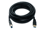 USB 3.0 Kabel 5 m Typ B Stecker zu A Stecker 5 Gbit/s 100W in Schwarz | System-S