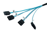 SFF-8087 Kabel 50 cm 4x SATA 7 Pin Stecker zu 4x Stecker für RAID Festplatte Motherboard | System-S