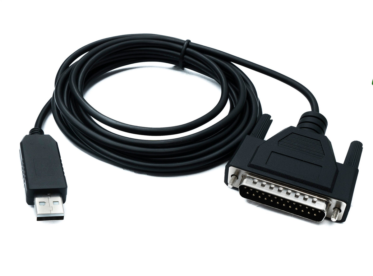 DB25 Kabel 3 m RS232 IEEE 1248 Stecker zu USB 2.0 Typ A Stecker | System-S