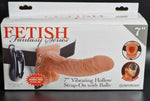 Fetish Fantasy Series 7" Vibrating Hollow Strap-On with Balls
