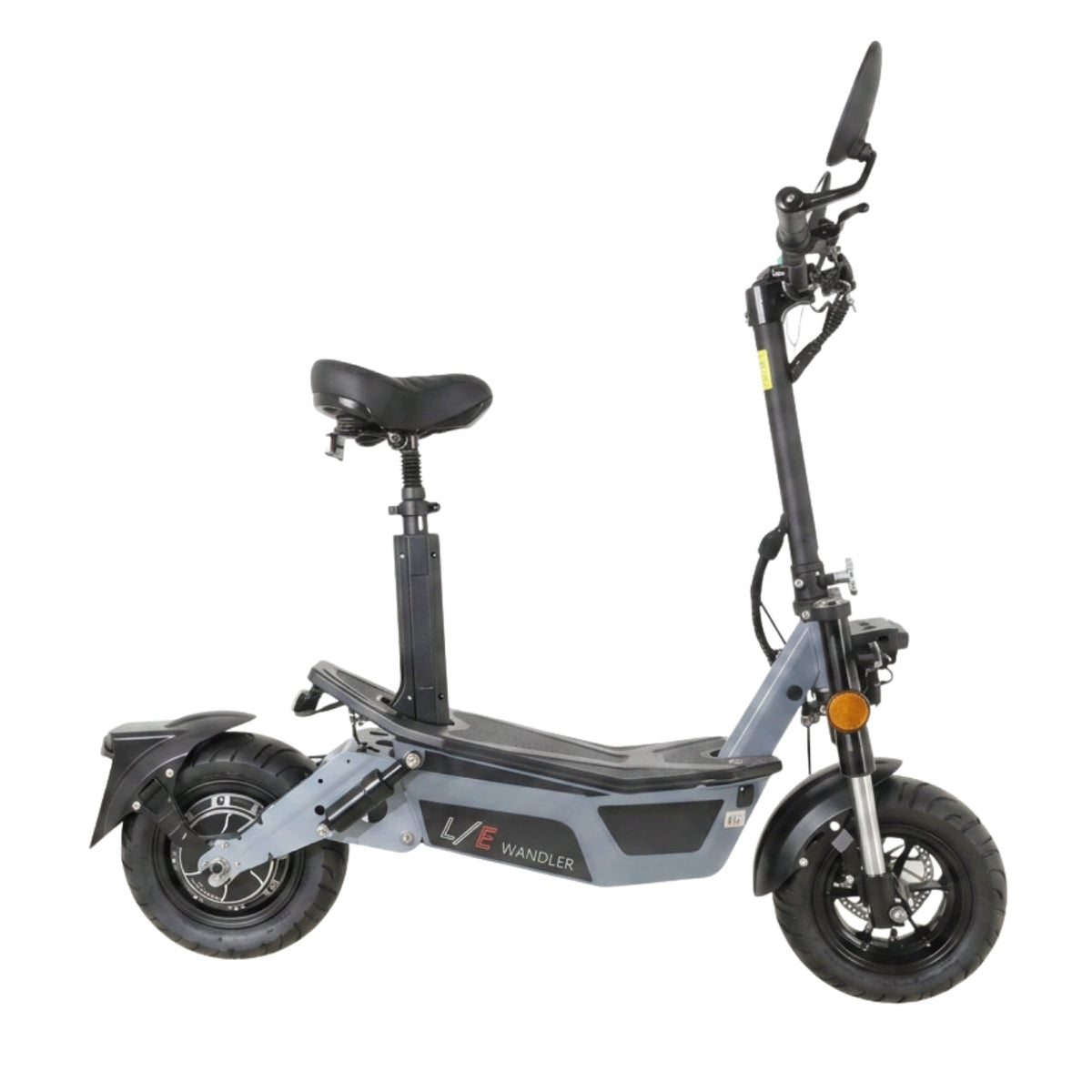 WANDLER L/E Grau – Leichtmofa 20 km/h mit Sitz für Stadt & Alltag