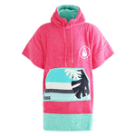 Poncho Pink Wave, Baumwolle Velours