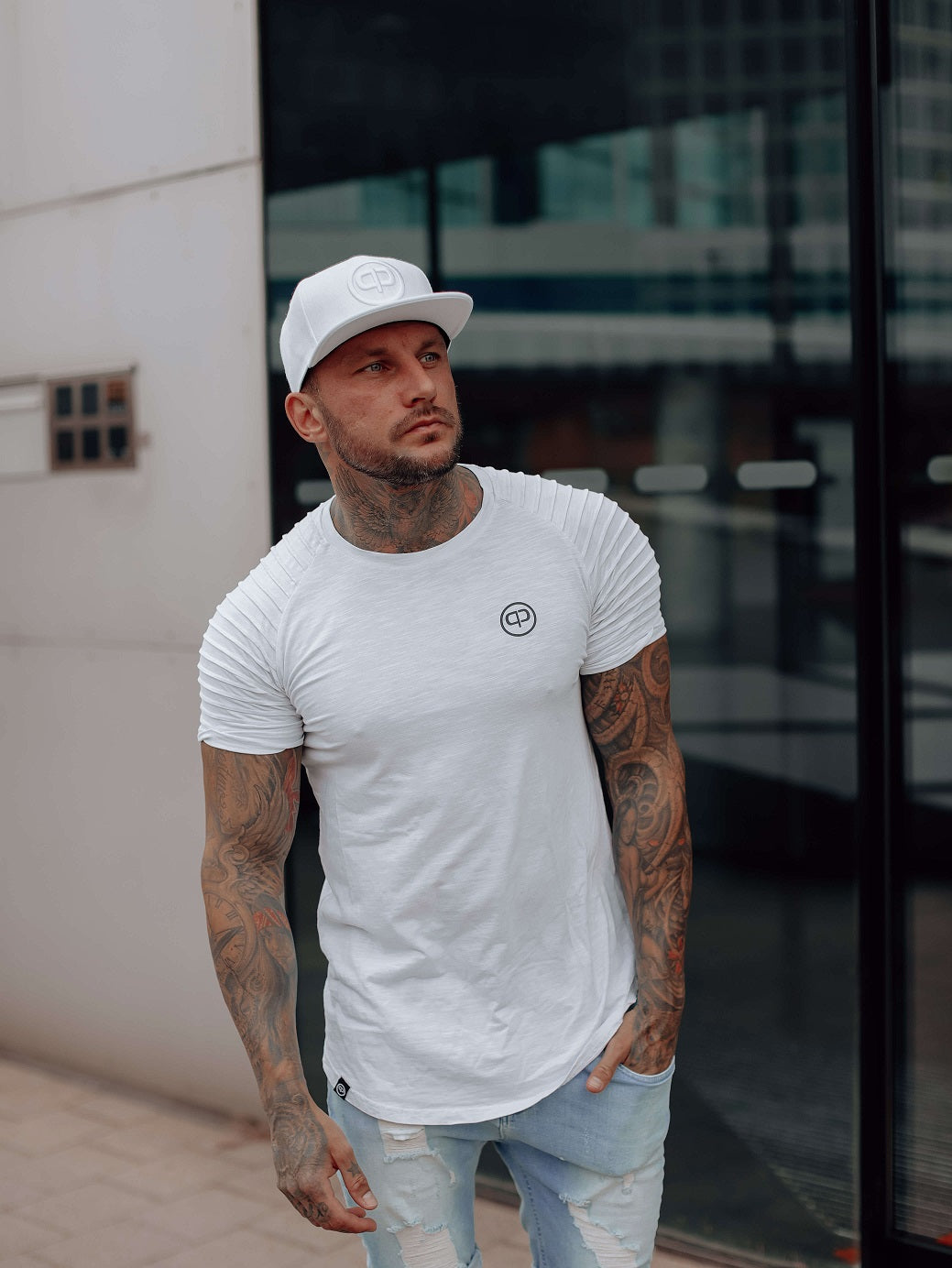 Snapback Cap - White & White