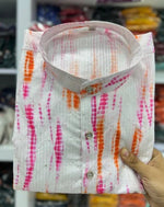 Kurtas in Pure Banglori Silk Crochet with Print in Berlin