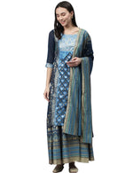Women Viscose Rayon Kurta Skirt Set in Munich