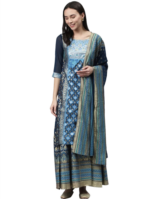 Women Viscose Rayon Kurta Skirt Set in Munich