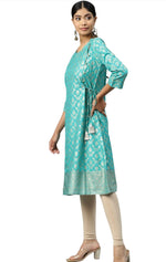 Ethnic Motifs Foil Printed Kurta With Leggings & Dupatta in Paris