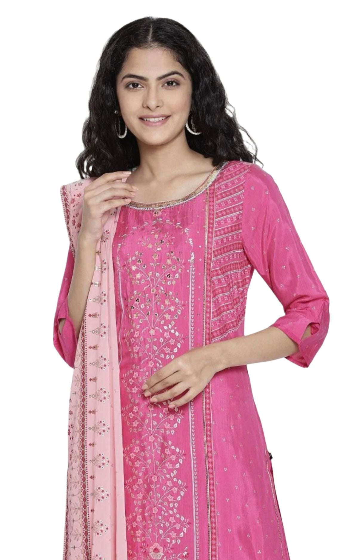 Pink Printed kurta Palazzo Dupatta Set in berlin Namma Markt