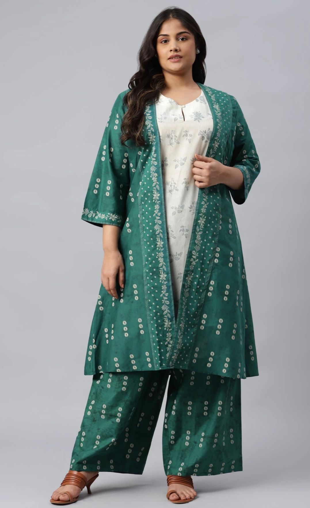 Women Cotton Blend Kurta Palazzo Set in Germany