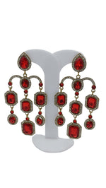Designer Kundan Stone Studded Jhumka Golden Earrings in Paris