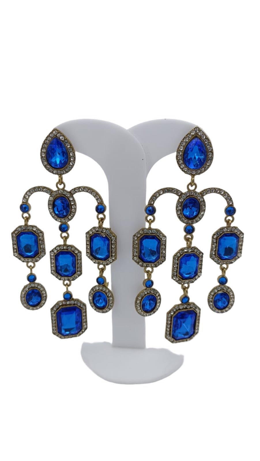Designer Kundan Stone Studded Jhumka Golden Earrings in Essen