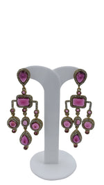 Designer Kundan Stone Studded Jhumka Golden Earrings in Germany
