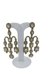 Designer Kundan Stone Studded Jhumka Golden Earrings in Germany