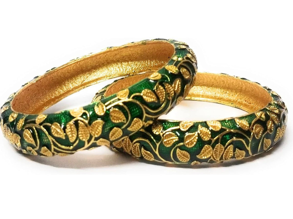 Meenakari Bangles Set of 2 in Germany(Green)