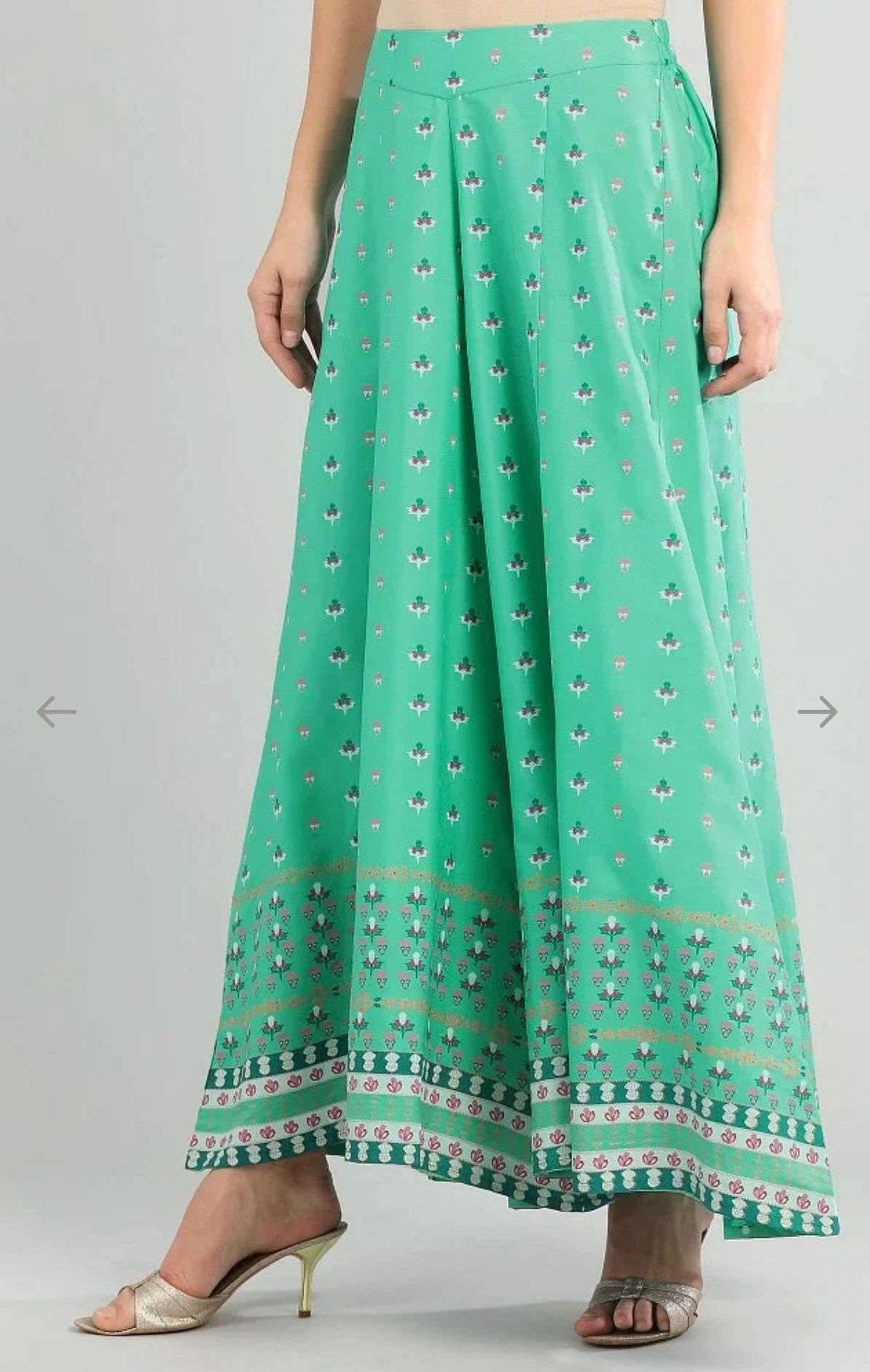 Green Printed Palazzos in Berlin Namma Markt