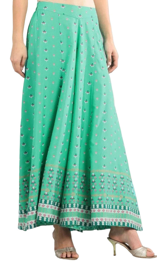 Green Printed Palazzos in Berlin Namma Markt