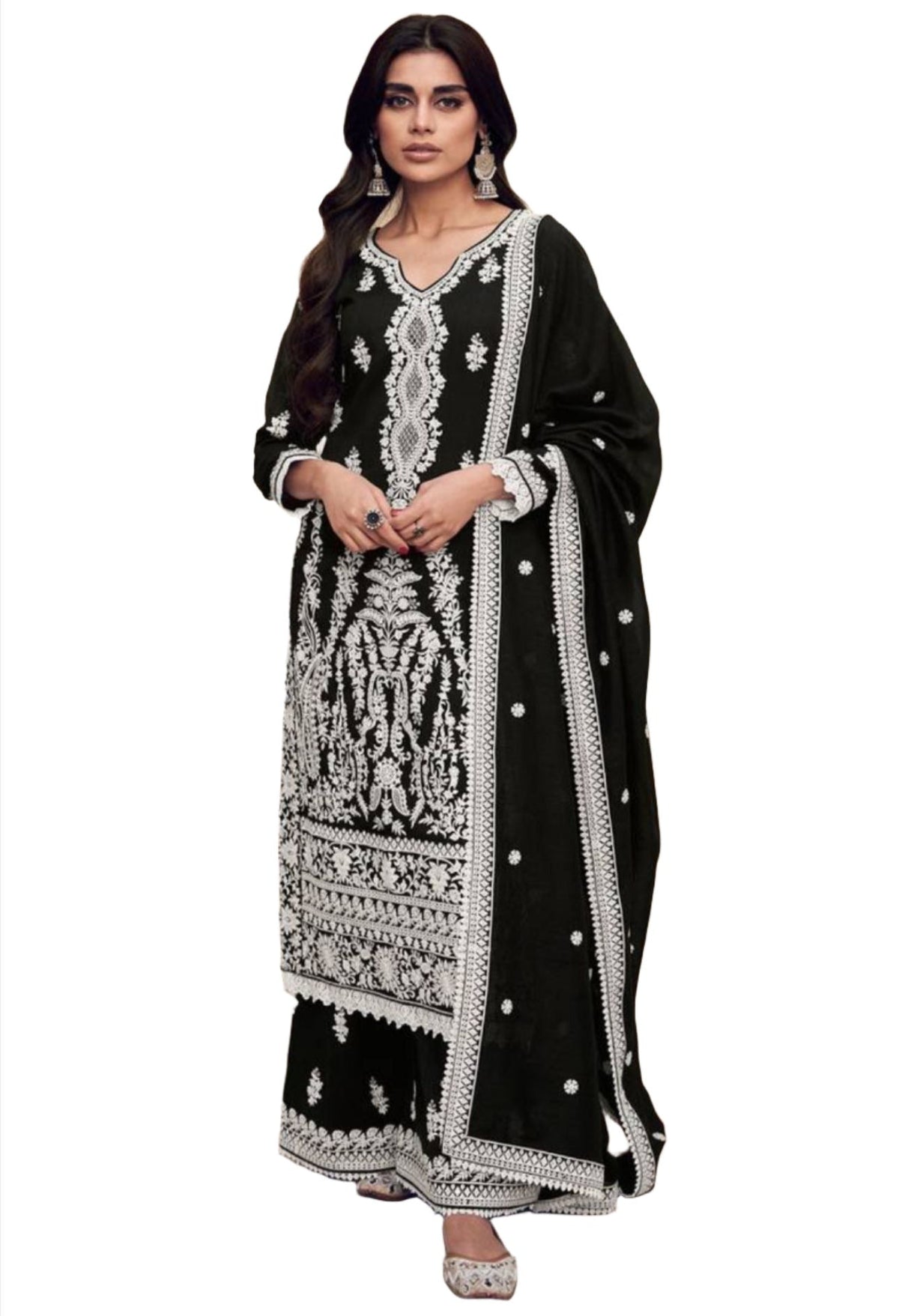 Silk Heavy Thread Work Salwar Kameez Stitched Suit in Germany