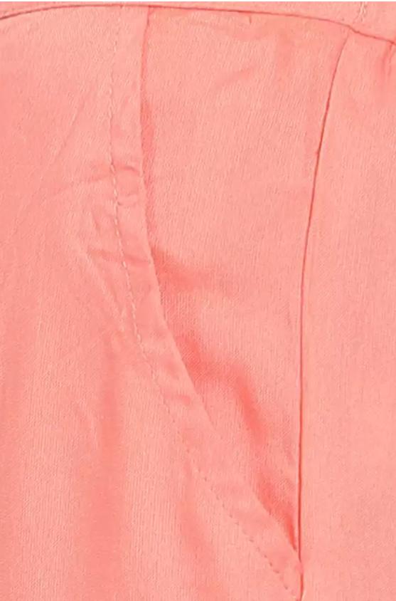 Women Regular Fit Pink Cotton Blend Trousers in Paris