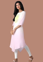 Bubblegum Pink Asymetric kurta in Paris Namma Markt